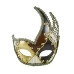 Men's Masquerade Mask Costume Mask Vintage Venetian Mardi Gras Mask (Black)