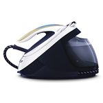 Philips PerfectCare Elite Steam Generator Iron, Optimal Temperature Technology, 470 g Boost, 1.8 Litre, 2400 W, 6.7 Bar, Detachable Water Tank, Auto-Off, Carry Lock, Safe rest, Navy (GC9630/20)