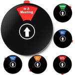 Status Spinner 6 Options Office Privacy Sign - Enhanced Do Not Disturb Rotating Door Hanger Sign, Out of Office Sign, 6 Inches Black