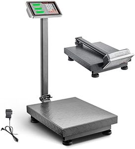 VEVOR Computing Digital Platform Scale, 660 lbs Load, 0.1 lbs Accuracy Computing Floor Scale with LB/KG, Tare, Price Calculator, Stainless Steel High-Definition Display for Boxes, Luggages, FCC Listed