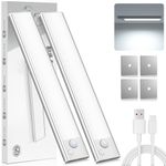 Under Cupboard Kitchen Lights LED - Cabinet Light Motion Sensor Indoor Rechargeable Strip Wardrobe Lighting Battery Operated Magnetic Stick on Wireless USB Powered for Shelf Stairs Counter Closet