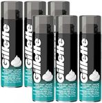 6 x 200ml Shaving Foam Sensitive Skin Smooth Clean Shave