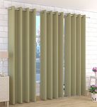 Kiara Creations 2 Piece Room Darkening Thermal Insulated Blackout Curtains for Door 7 Feet, Olive Green (Olive Green, Door - 7 Feet)