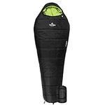 TETON Sports LEEF Lightweight Adult Mummy Sleeping Bag; Great for Hiking, Backpacking and Camping; Free Compression Sack; Black