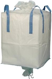 PAMPOLS Sacos de Obra de Gran Capacidad | Sacos Big Bag para Escombros, Desechos, Jardineria o Tierra | Sacos de Rafia | Con Asas, Boca y Válvula de descarga (90x90x140cm - 1250kg)