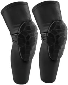 AceList Kids Knee Pads for Youth Ages 4-15, Honeycomb Padded Knee Sleeves for Basketball Baseball Football Volleyball Wrestling Cycling, Anti-Slip Stay-Up Protective Gear, 1 Pair (Size XS Black)
