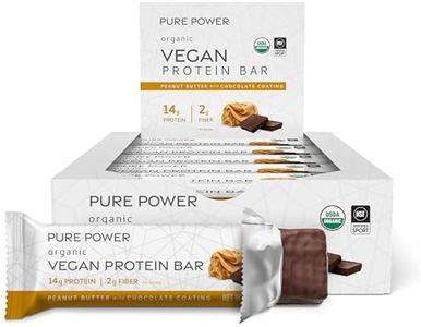 Dr. Mercola Pure Power Peanut Butter Protein Bars, 12 Servings, non GMO, Soy Free, Gluten Free, Vegan Protein Bars