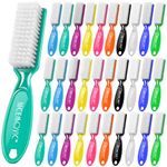 NICEMOVIC 30 Pcs Handle Grip Nail Brush, NICEMOVIC Hand Fingernail Cleaner Brush Manicure Tools Scrub Cleaning Brushes Kit, Use for Toe and Nail Cleaning (Bright Colors)