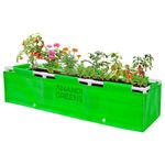 Anandi Green's HDPE UV Protected 360 GSM Green Color Rectangular Plant Grow Bags Suitable for Indoor Outdoor VegetableTerrace Gardening with PVC Pipe Support 5Lx1Wx1H Feet