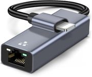 NCGGY Lighting to Ethernet Adapter,RJ45 Ethernet LAN Network Adapter Cable with 8 Pin Connector Compatible with i-Phone 13/12/11/XS/XR/X/8/7/iPad/iPod, Plug and Play, Supports 100Mbps