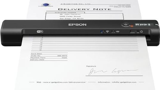 Epson WorkForce ES-60W A4 Battery Powered Portable Document Scanner, Black