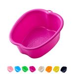 AXLOFO® Large Spa Foot Bath Bowl, Sturdy Plastic Foot Soak Bowl, Massage Foot Pedicure Bowl, Detox, feet soak, Extra FootBath foot basin For Soaked to Remove Dead Skin, Calluses (purple)