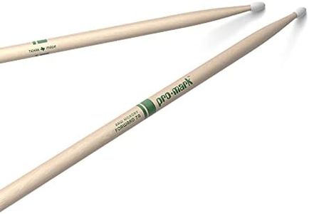 ProMark Drum Sticks - Classic Forward 7A Drumsticks - Drum Sticks Set - Ideal for Kids or Beginners - Oval Nylon Tip - Natural, Raw Hickory Drumsticks - Consistent Weight and Pitch - 1 Pair