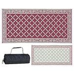 Reversible Mats 119185 Burgundy/Beige 9'x18' RV Garden Mat