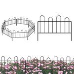 18 Pack Decorative Garden Fence No Dig Rustproof Metal Wire Garden Barrier Border for Dog Small Animal Defense, Total 26ft(L) x 13in (H) Fencing Panel Flower Egding for Yard Landscape Patio Outdoor