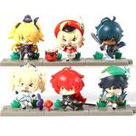 KENMA Genshin Impact Set Of 6 Action Figures Pvc 7-8 Cms Anime Figurine Weeb Manga Collectible Model Toys