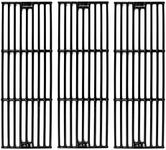 Hisencn Porcelain Cast Iron Cooking Grates for Char-Griller Duo 5050, 3001, 5650, 3008, 3030, 3725, 4000, 2121, King Griller 3008 5252, 19.75 inch Coated Cast Iron Grill Grids Replacement