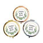 Mother of the Bride Greenery Floral Compact Mirror Wedding Gift