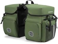 Sunpeak 50L Bike Panniers Bike Rack Pannier in Green with Waterproof Cover bike storage bag bicycle saddle bag bike frame bag bike saddle bag under seat bike rear rack bag