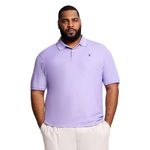 IZOD Men's Big and Tall Advantage Performance Short Sleeve Solid Polo Shirt, Dahlia Purple, XXXXXL