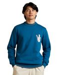 Amazon Brand - Symbol Men's Cotton Blend Heavy Weight Round Neck Sweatshirt (Available in Marvel & Disney Graphics) (Regular Fit) (Evening Azure_L)