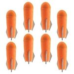 EKIND 8-Pack New Mega Missile Refill for Toy Rocket Launcher, Foam Ammo Compatible for Nerf N-Strike Elite Series(Orange)