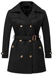 Chrisuno Plus Size Trench Coats for
