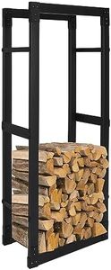 Ansobea 100x40x25cm Soporte de Madera Estante de Registro de Chimenea Leñera Registro de Leña para Interiores y Exterior Soporte de Almacenamiento de Madera para Chimenea y Estufa