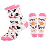 Moyel Funny Graduation Socks for Women Graduation Gifts for Her 2024 Cool Grad Gifts for Her 2024 Grade 8 University High School Graduation Gifts for Class of 2024 Students Nurse