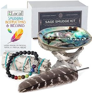 JL Local White Sage Extermination Kit Smudge Stick Gift Kit with Instructions and Cleans