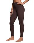 CRZ YOGA Butterluxe High Waisted Lounge Legging 28'' - Workout Leggings for Women Buttery Soft Yoga Pants Hot Fudge Brown Small
