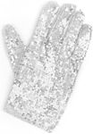 Skeleteen MJ Sequin Glove - White Right Handed Glove Costume Accessory - 1 Piece