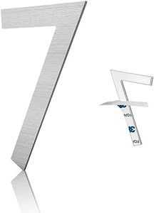 3 Inch Modern House Numbers, Brushed Silver Mailbox Number,Stainless Steel Material,Self-Adhesive Number Door Numbers for Apartments Office (7)