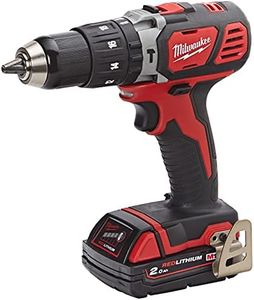 Milwaukee - Perceuse à percussion compacte 18 V Li-Ion 2.0 Ah 50 Nm 2 vitesses avec coffret - M18 BPD-202C