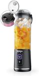 Ninja Blast Portable Blender, Cordless, 18oz. Vessel, Personal Blender For-Shakes and Smoothies, BPA Free, Leakproof-Lid and Sip Spout, USB-C Rechargeable, Dishwasher Safe, Metallic Black, BC151MB