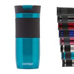 Contigo Byron Snapseal Travel Mug, Stainless Steel Thermal mug, vacuum flask, leakproof tumbler, coffee mug with BPA free Easy-Clean Lid, 470 ml, Biscay Bay