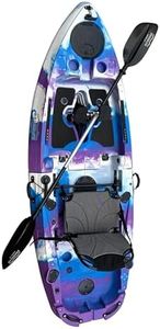 Brooklyn 8.0 Foldable Pedal Fishing Kayak, Compact Sit-on-Top Single Kayak with Pedal Drive, Rudder Steering, Storage & Aluminum Seat