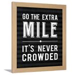 Chaka Chaundh - Motivational Quotes Frames - Framed Posters with Frame – Hard work performance Quotes Wall Frames for OFFICE, STUDENT AND STUDY ROOM - Photos with Quotes - (13.6 X 10.6 inches) (Go Extra Mile - Black)