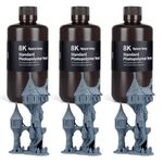 ELEGOO 8K Standard Resin for 3D Printing, 405nm UV-Curing Resin Best for Saturn Mars 8K/12K/14K/16K LCD 3D Printer Space Grey 3KG
