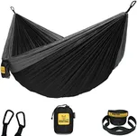Wise Owl Outfitters Camping Hammock - Single or Double Sized Indoor & Outdoor Hammocks w/ Storage Bag - Backpacking and Travel Accessories