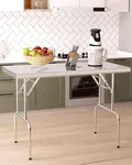 RIEDHOFF Stainless Steel Folding Table 48" x 24", [NSF Certified][Heavy Duty] Commercial Kitchen Prep Table for Home, Restaurant, Hotel