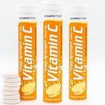 Vitamin Store 60 High Strength Vitamin C (1000mg) Effervescent Tablets - 3 Packs of 20 Vitamin C Dissolvable Tablets - One-a-Day - Soluble Orange Flavoured Vitamin C Fizzy Tablets to Support Immunity