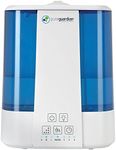 Germ Guardian Pure Guardian H5225WCA Ultrasonic Warm and Cool Mist Humidifier, 100 Hrs. Run Time, 2 Gal. Tank Capacity, 560 Sq. Ft. Coverage, Quiet, Filter Free, Silver Clean Treated Tank, Essential Oil Tray