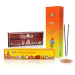 Cycle Pure Agarbatti Combo Pack of Three in One Agarbatti, Dasara Incense Sticks and Pushkarini Dhoop Bathi for a Divine & Special Puja Experience - Pack of 3