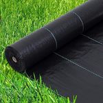 Garvee 4ft x 250ft Premium Weed Barrier Landscape Fabric, 5oz Heavy Duty, Weed Control Fabric, High Permeability Good for Flower Bed, Driveway Fabric Ground Cover