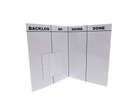 Scrum on The Go Board 12" X 18" Board, Folds to 9" x 12" with 15 Pack Dry Erase Magnets Used and Designed by Navy Seals