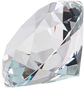 LONGWIN 50mm (2") Crystal Faceted Diamond Paperweight Wedding Favor Home Decor (Clear, 50mm)