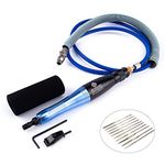 SI FANG Turbine Reciprocating Pneumatic Ultrasound Grinder Micro Pneumatic Air Pencil Die Grinder Kit for Mould Metal Lapping Filing Grinding Buffing Polishing Sanding Tools