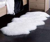 Australian Sheepskin Lambskin Long Wool Rug Nature White/Ivory 180cm x 60cm