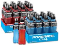 Powerade Bundle: Powerade ION4 Mountain Blast Sports Drink Multipack Sipper Cap Bottles 12 x 600mL and Powerade ION4 Berry Ice Sports Drink Multipack Sipper Cap Bottles 12 x 600mL